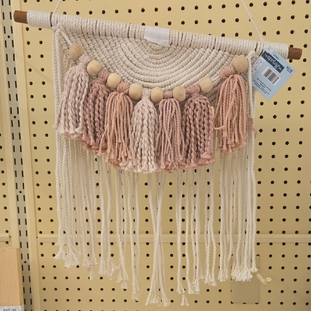 The Spring Shop Cream Macramé Wall Art